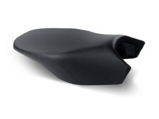 REVolution Seat by Sargent on the BMW R 1200/1250 GS/GSA Rallye Seat with CFX and Black double-stitch.
